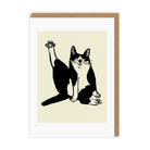 OHH DEER Greeting Card Cat Pose
