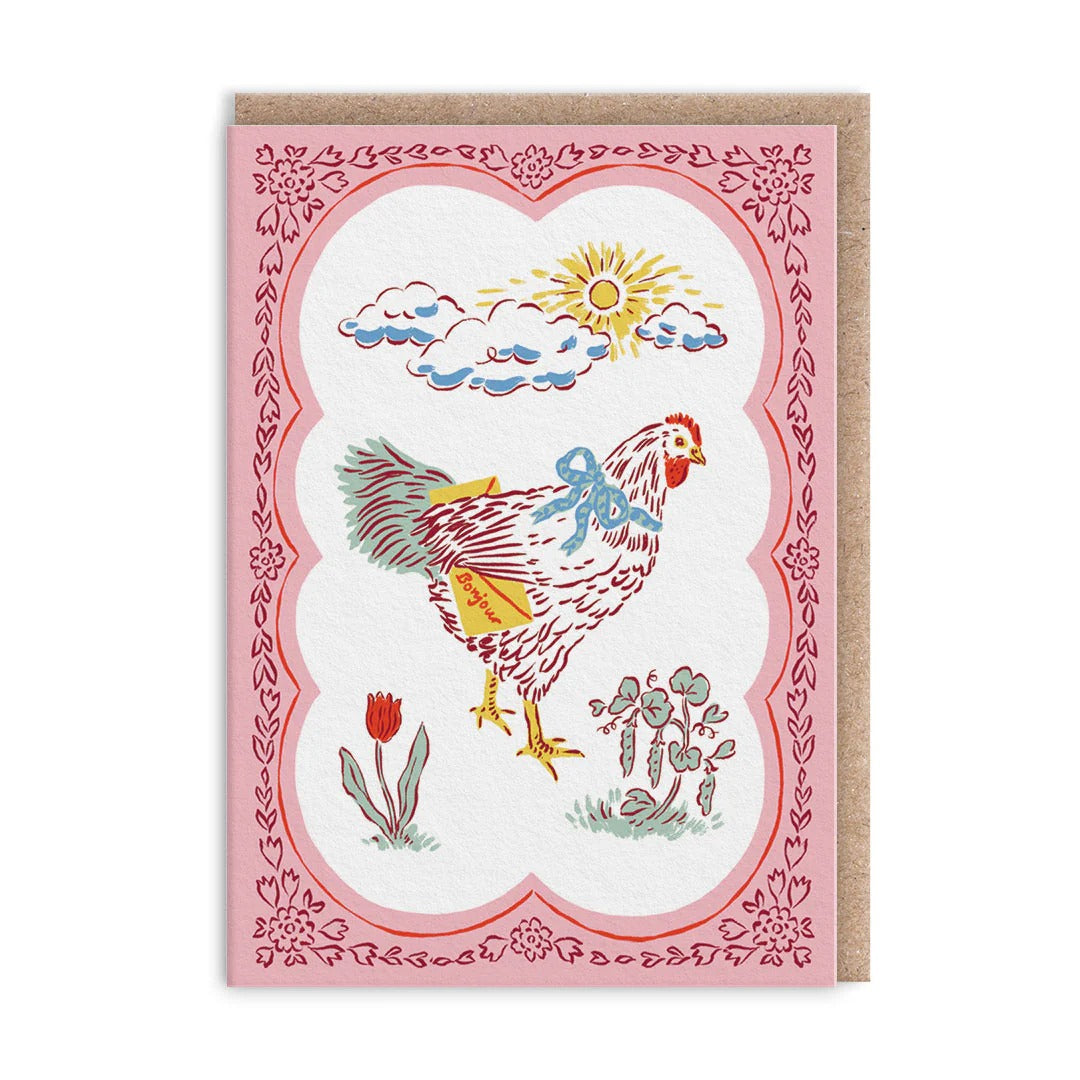 OHH DEER Greeting Card Hen Mini