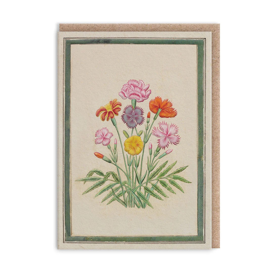 OHH DEER Greeting Card Carnations Mini