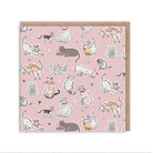 OHH DEER Greeting Card Cats Mini Square