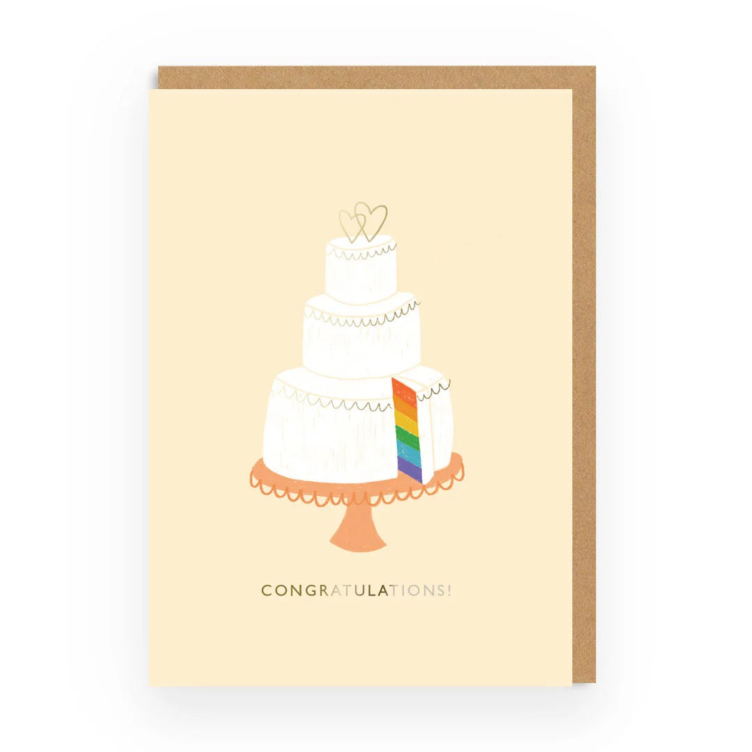 OHH DEER Greeting Card Congratulations Rainbow Cake