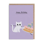 OHH DEER Greeting Card Pushing Cake Kitten Mini