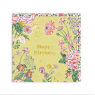 OHH DEER Greeting Card Yellow Birthday Floral Mini Square