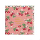 OHH DEER Greeting Card Strawberries Mini Square