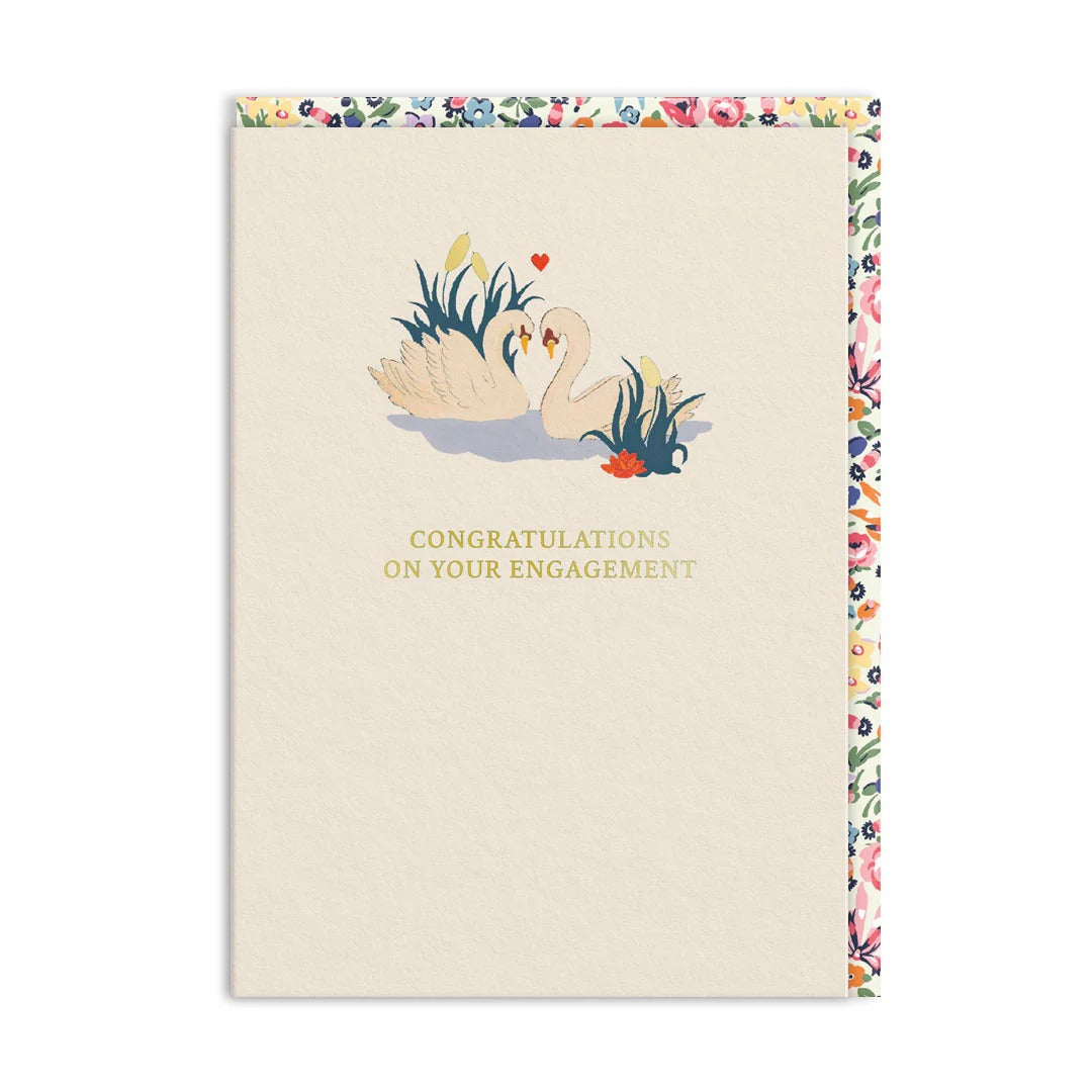 OHH DEER Card Cath Kidston Swans On Your Engagement