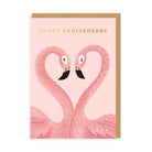 OHH DEER Greeting Card Anniversary Flamingos