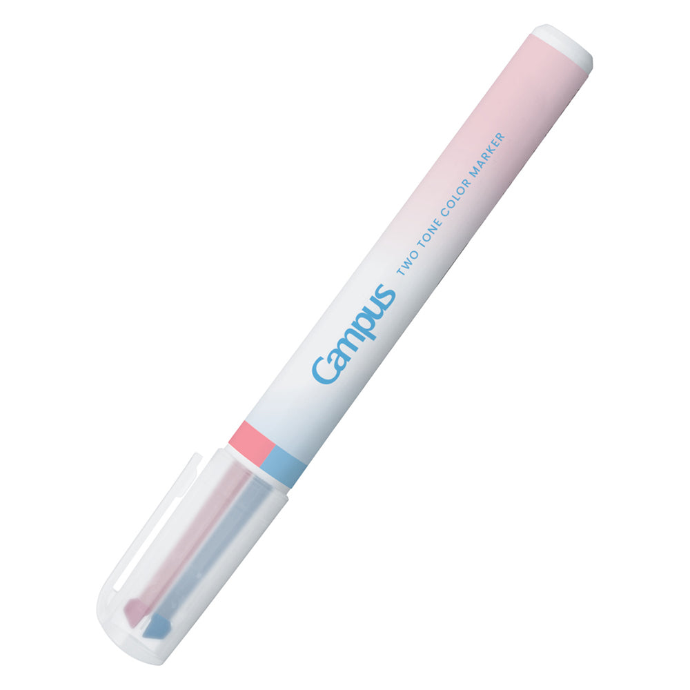 KOKUYO Mark+ 2 Tone Positive & Relax Marker Pen Blue & Pink