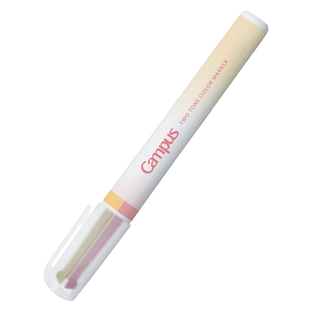 KOKUYO Mark+ 2 Tone Positive & Relax Marker Pen Gold & Red Pink