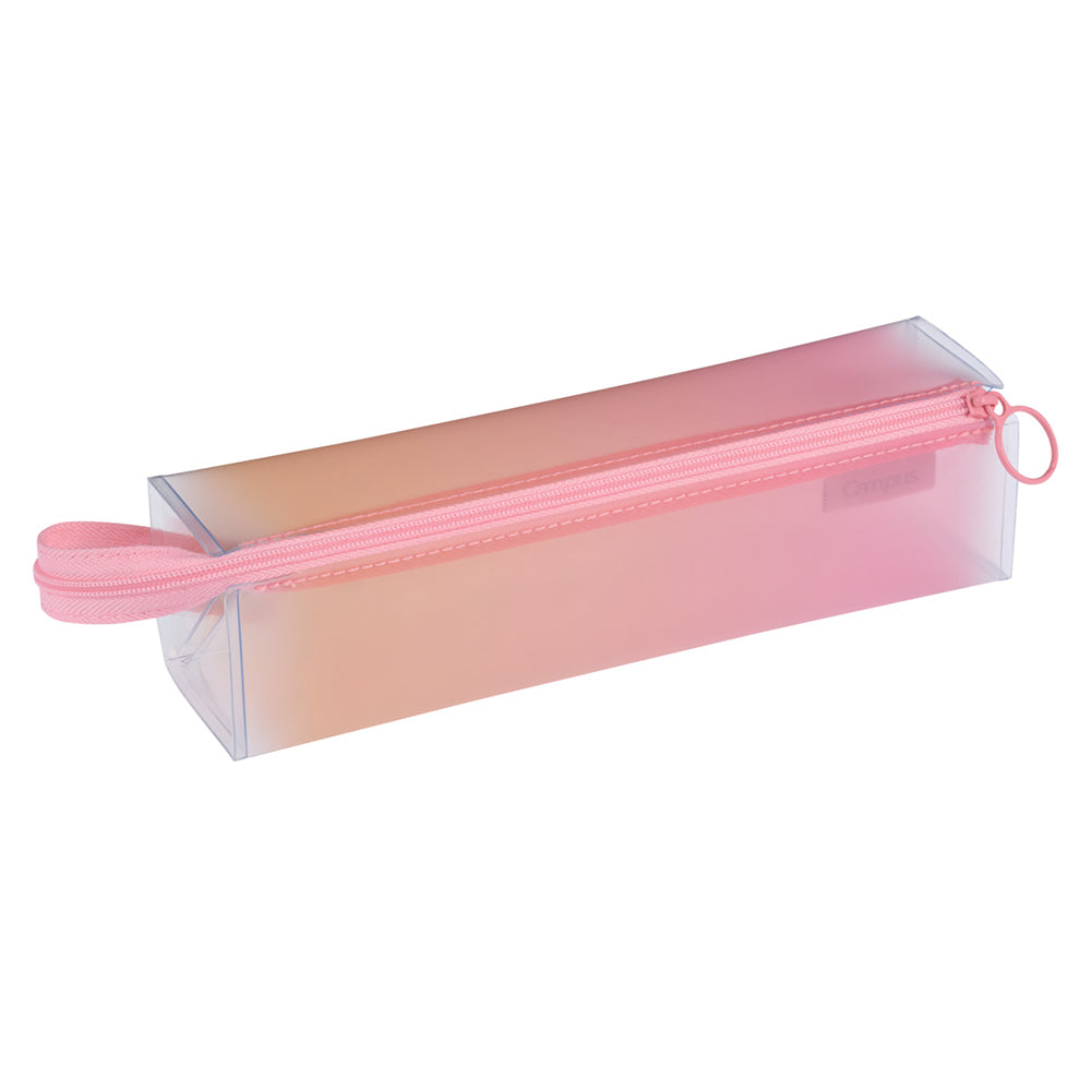 KOKUYO Campus Positive & Relax C2 Clear Pencase Sunset Coral