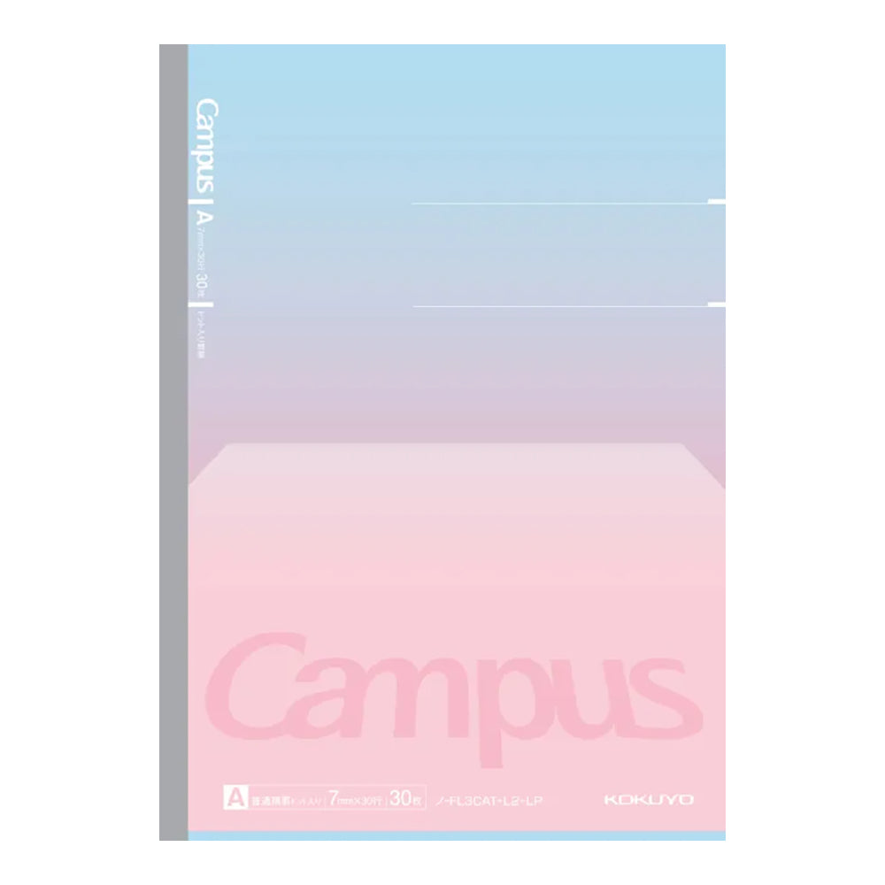 KOKUYO Campus Positive & Relax Flat Notebook B5 Dot Line 7mm 30-Sheets Sunrise Pink