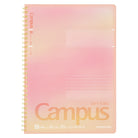 KOKUYO Campus Positive & Relax Soft Ring Notebook B5 Dot Line 6mm 40-Sheets Sunset Coral