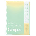 KOKUYO Campus Positive & Relax Loose Leaf B5 Dot Line 7mm 100-Sheets Citrus Green