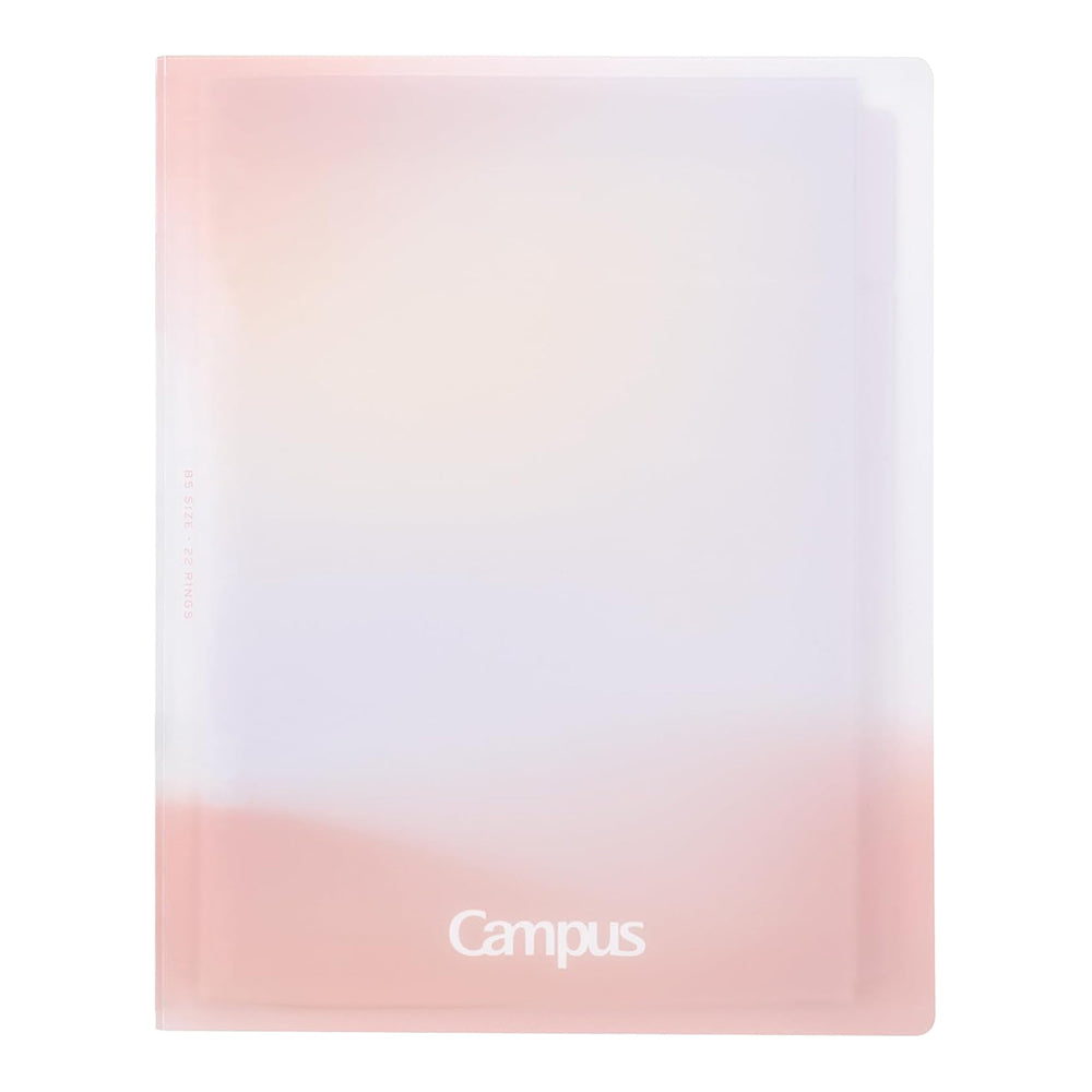 KOKUYO Campus Positive & Relax Quick Snap Binder Notebook B5 80-Sheets Sunrise Pink