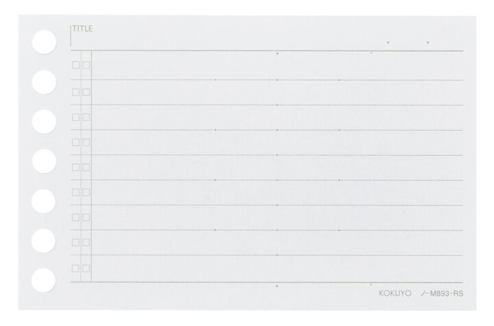 KOKUYO Campus Memorization Line Loose Leaf 30-Sheets A7