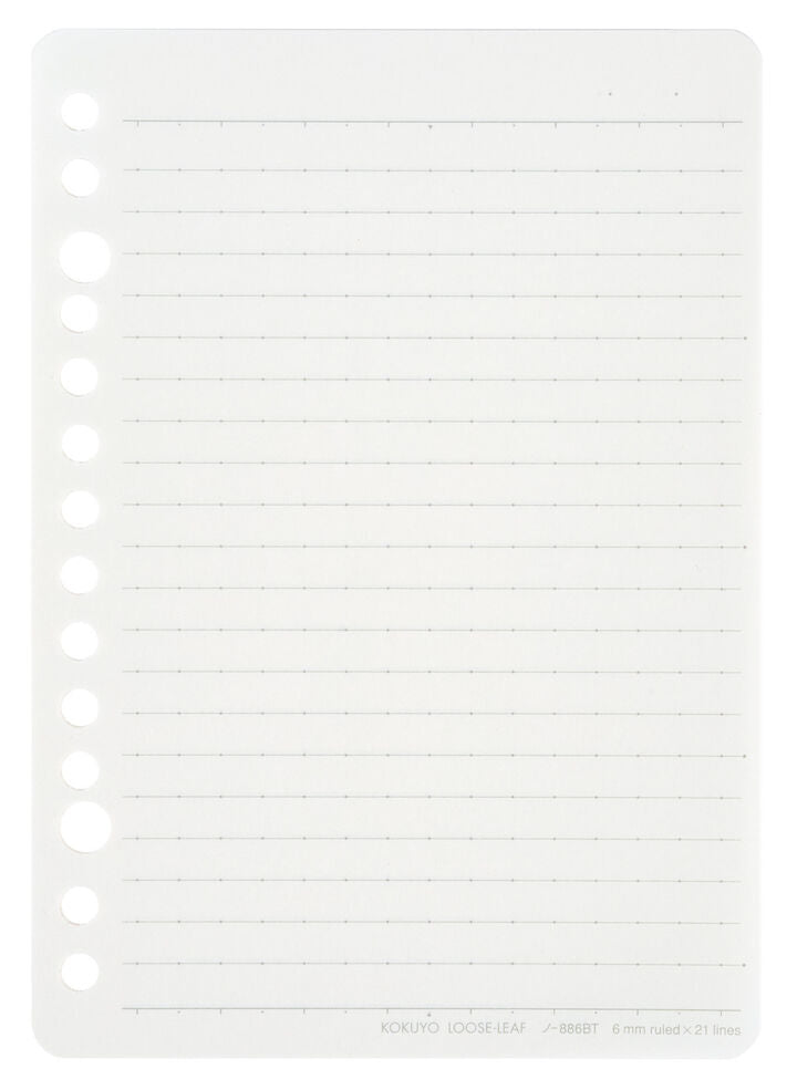KOKUYO Silky Smooth Loose Leaf Line 6mm 50-Sheets A6
