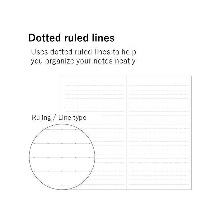 KOKUYO Campus Pocketable Notebook Dot Line 6mm 40-Sheets Black