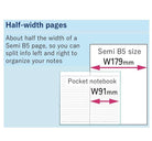 KOKUYO Campus Pocketable Notebook Dot Line 6mm 40-Sheets Black