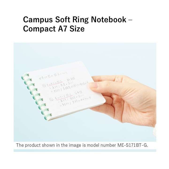 KOKUYO Campus Soft Ring Notebook A7 Dot Line 6mm 50-Sheets Black