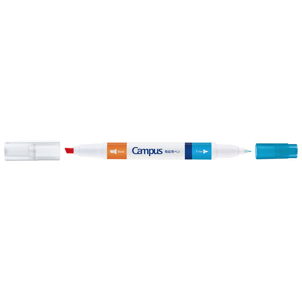 KOKUYO Campus Memorizing Pen Orange/Light Blue with Blue Color Sheet