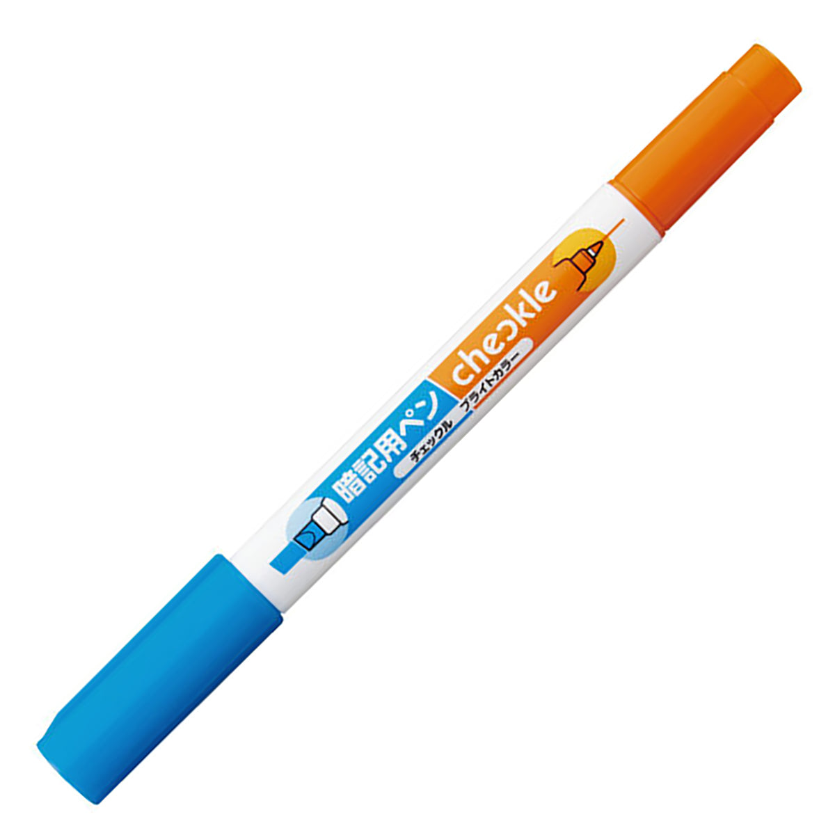 KOKUYO Campus Memorizing Pen Blue/Orange Checkle Bright Color Set