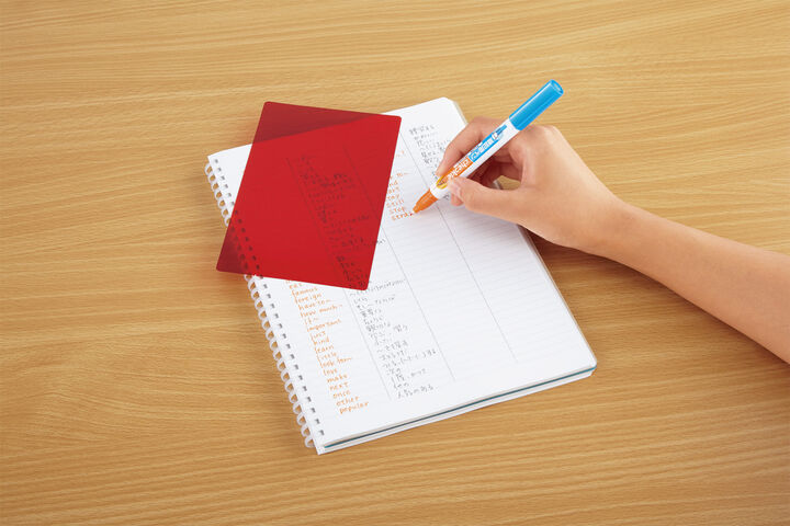 KOKUYO Campus Memorizing Pen Blue/Orange Checkle Bright Color Set