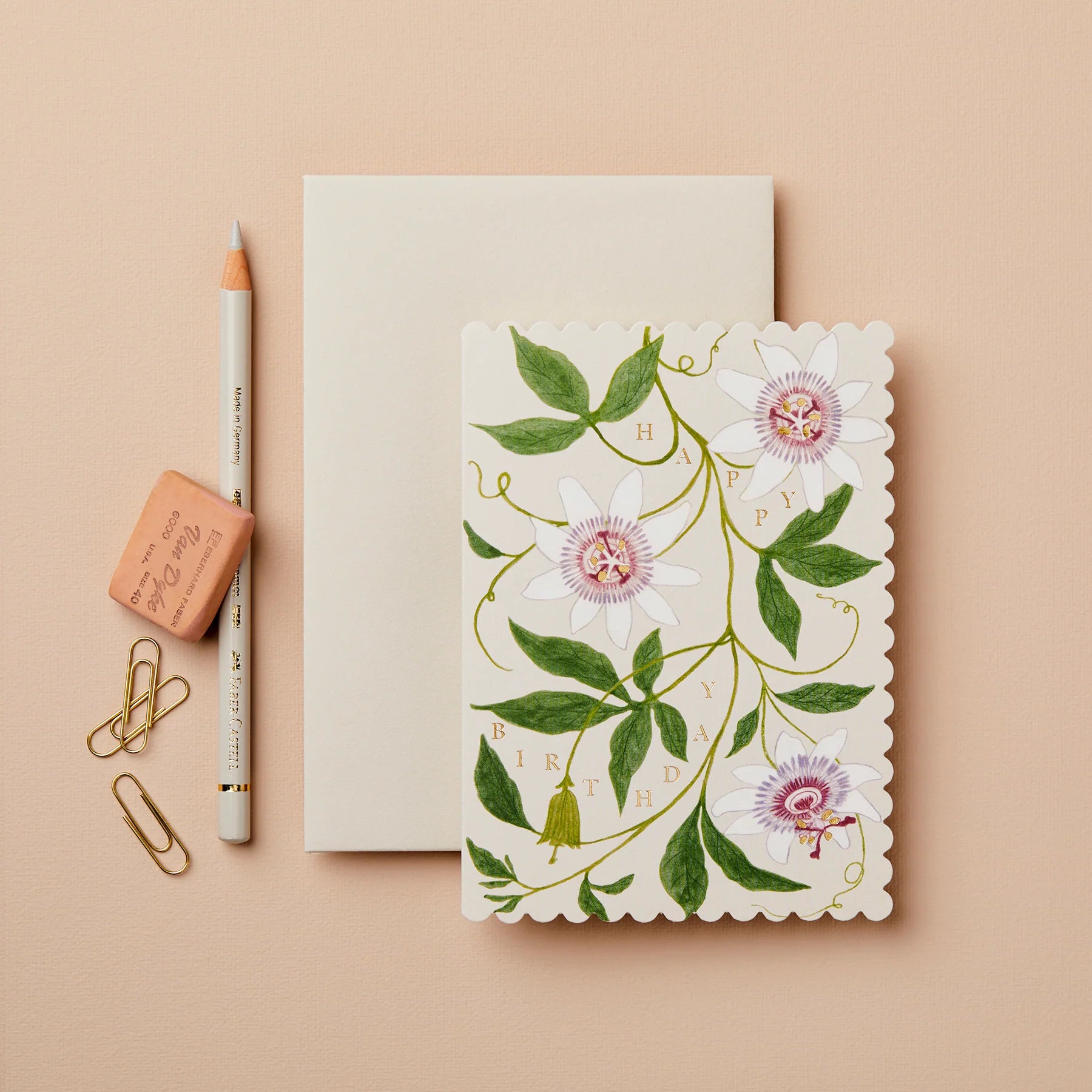 WANDERLUST PAPER CO Greeting Card Passionflower Happy Birthday!