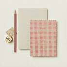 WANDERLUST PAPER CO Greeting Card Pink Gingham Happy Birthday To You!