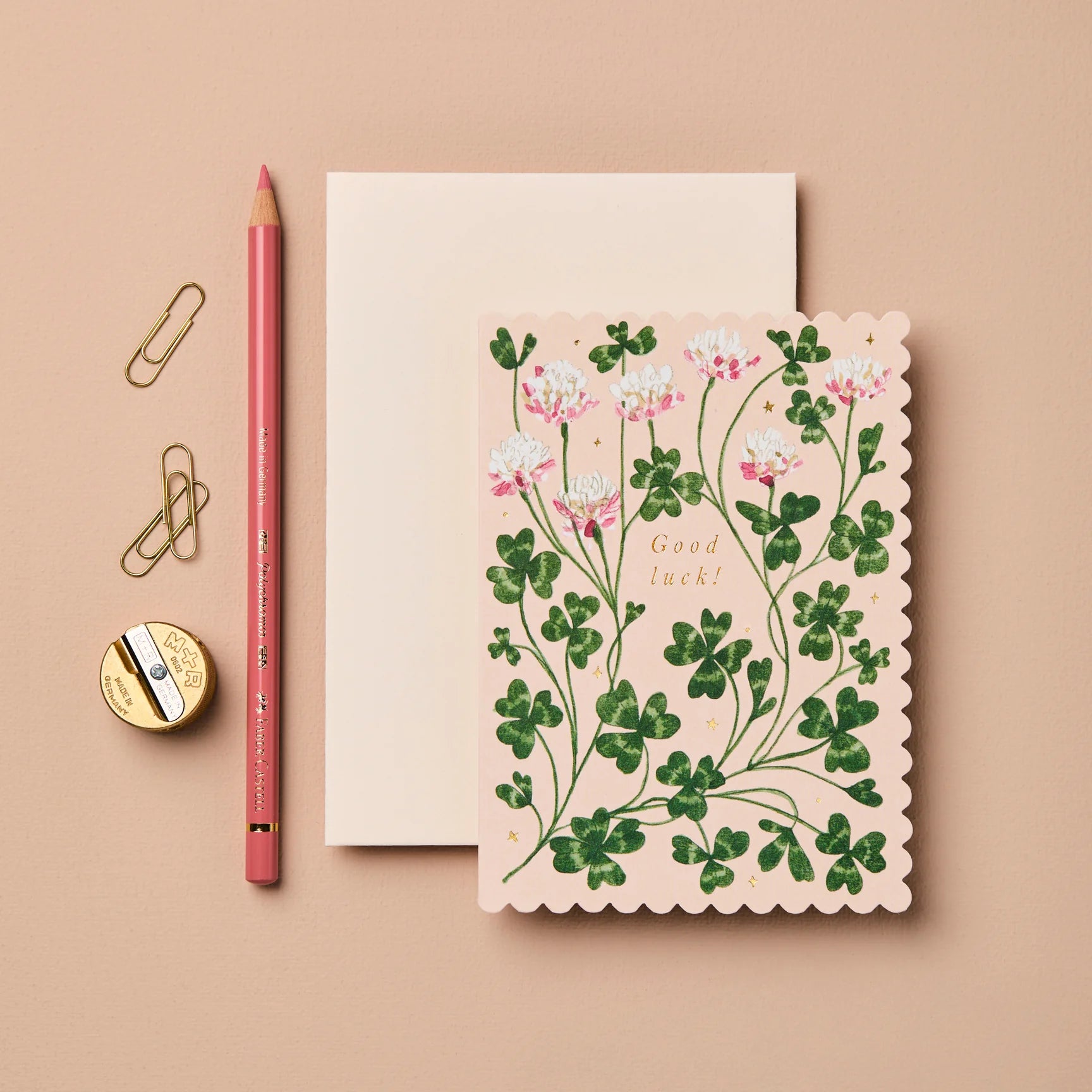 WANDERLUST PAPER CO Greeting Card Clover Good Luck