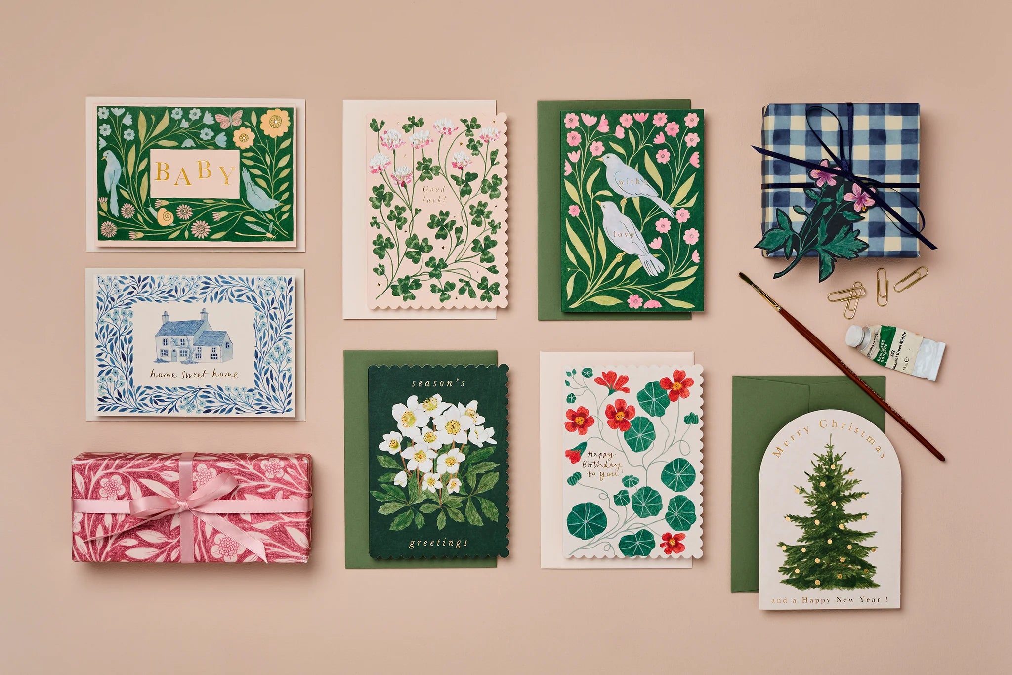 WANDERLUST PAPER CO Greeting Card Clover Good Luck