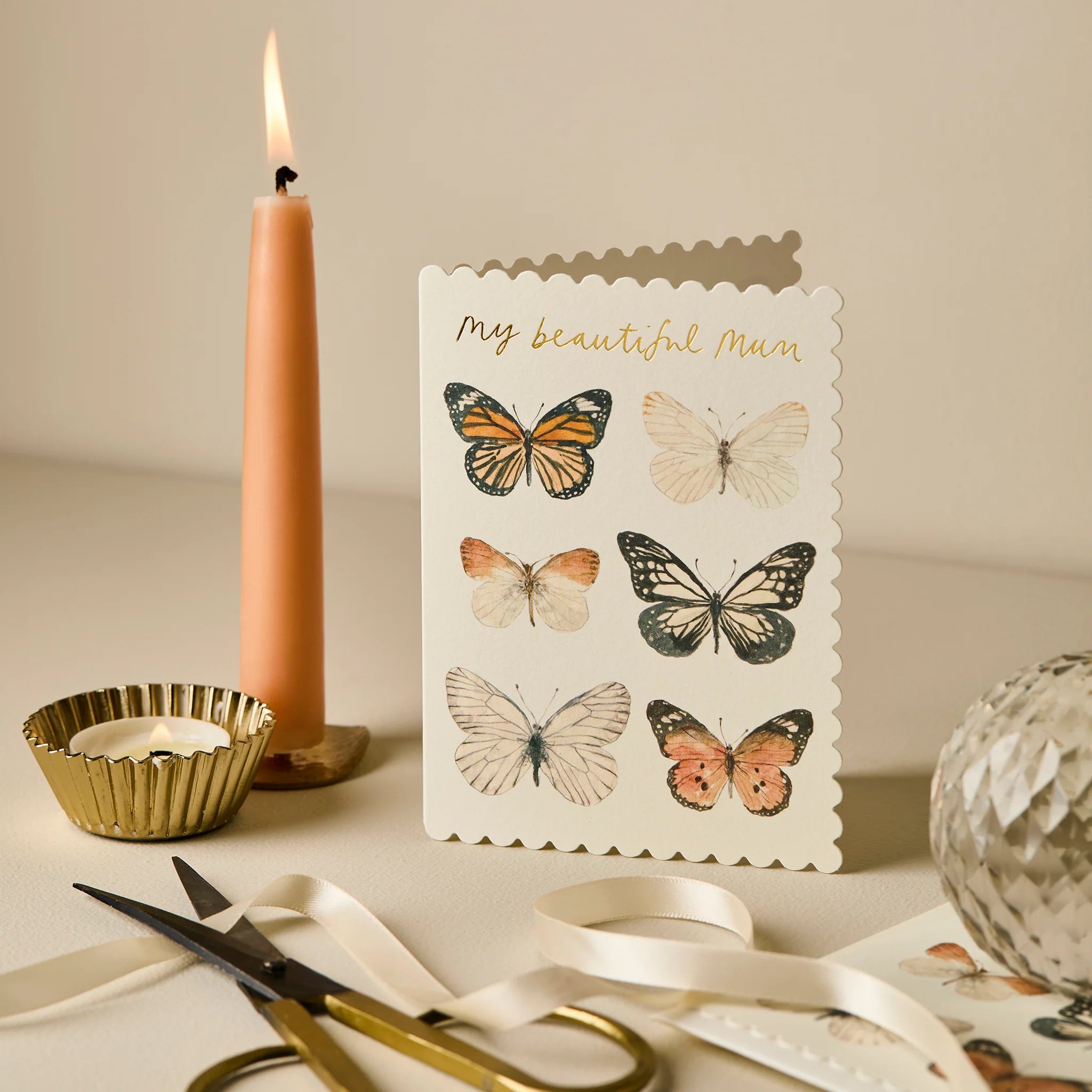 WANDERLUST PAPER CO Greeting Card Butterfly My Beautiful Mum