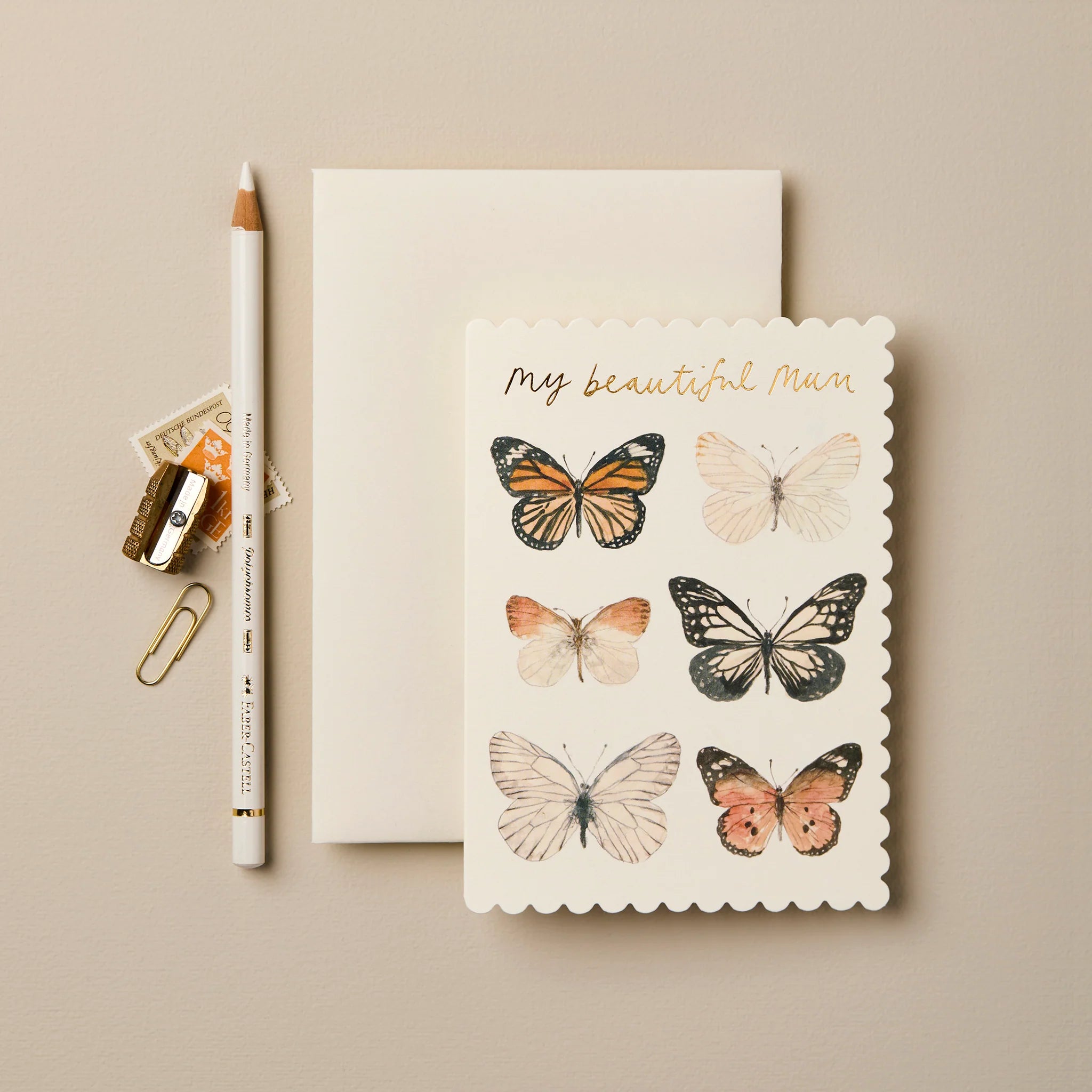 WANDERLUST PAPER CO Greeting Card Butterfly My Beautiful Mum
