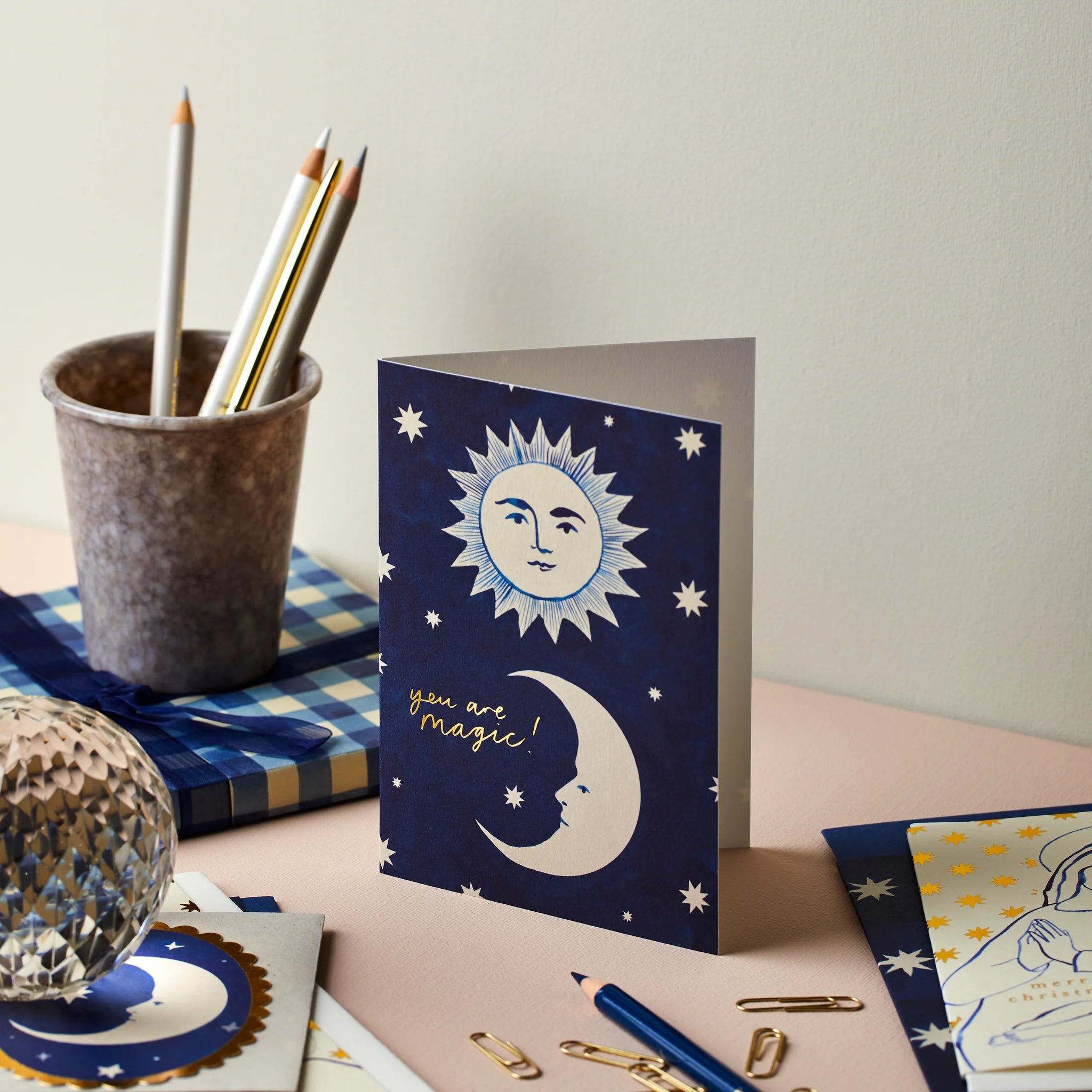 WANDERLUST PAPER CO Greeting Card Moon & Sun You Are Magic