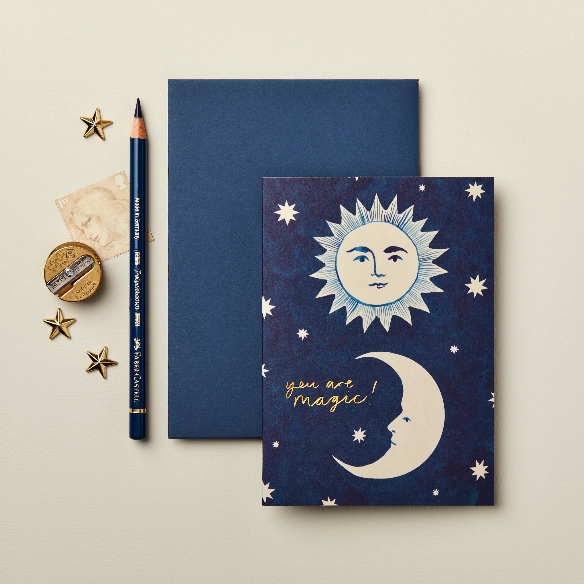 WANDERLUST PAPER CO Greeting Card Moon & Sun You Are Magic