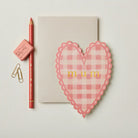 WANDERLUST PAPER CO Greeting Card Pink Gingham Mum