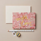 WANDERLUST PAPER CO Greeting Card Pink Marble With Love