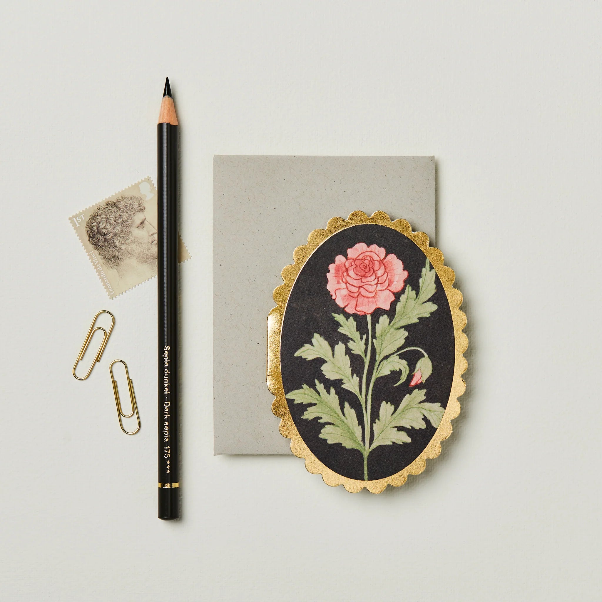 WANDERLUST PAPER CO Mini Card Rose