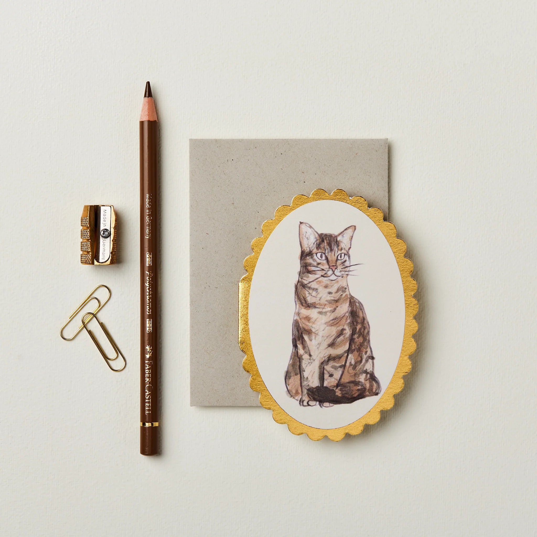 WANDERLUST PAPER CO Mini Card Tabby Cat