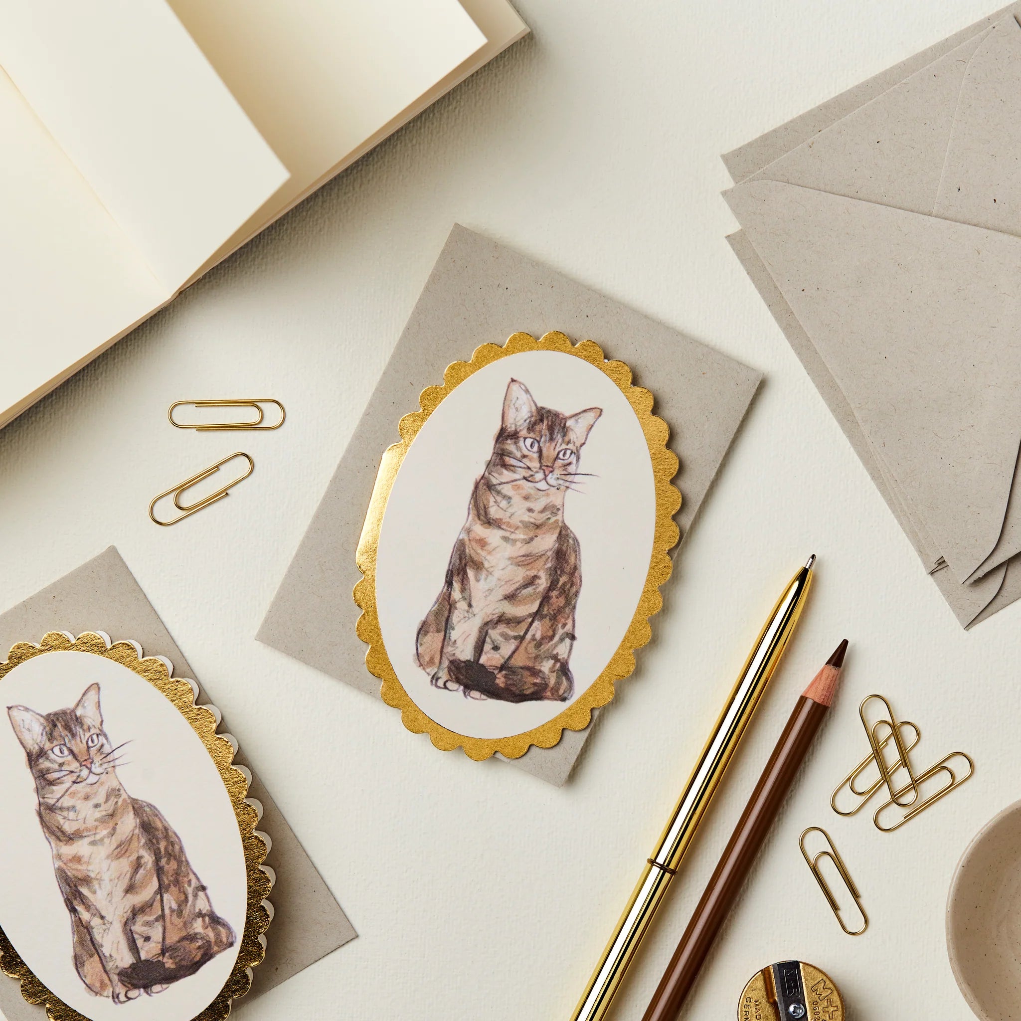 WANDERLUST PAPER CO Mini Card Tabby Cat