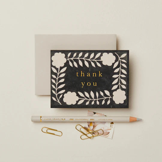 WANDERLUST PAPER CO Mini Card Ink Flora Thank You