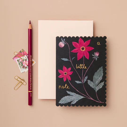 WANDERLUST PAPER CO Greeting Card Dahlia A Little Note