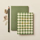 WANDERLUST PAPER CO Greeting Card Green Gingham Best Dad Ever