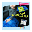 NOZIG Minky Dot Sensory Weighted Lap Pad 2kg Lime Green/Blue