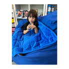 NOZIG Minky Dot Sensory Weighted Lap Pad 2kg Lime Green/Blue