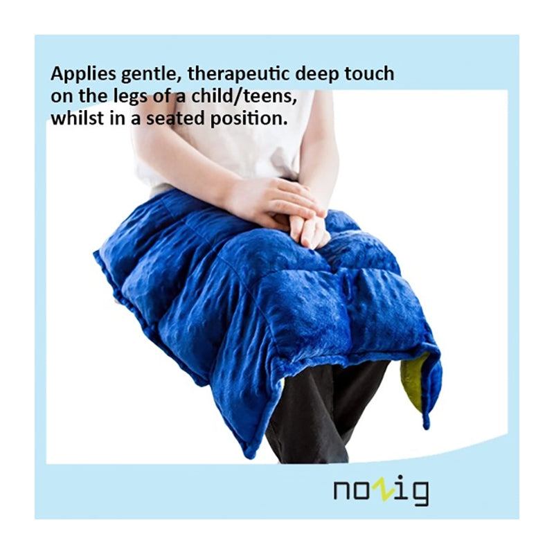 NOZIG Minky Dot Sensory Weighted Lap Pad 2kg Lime Green/Blue