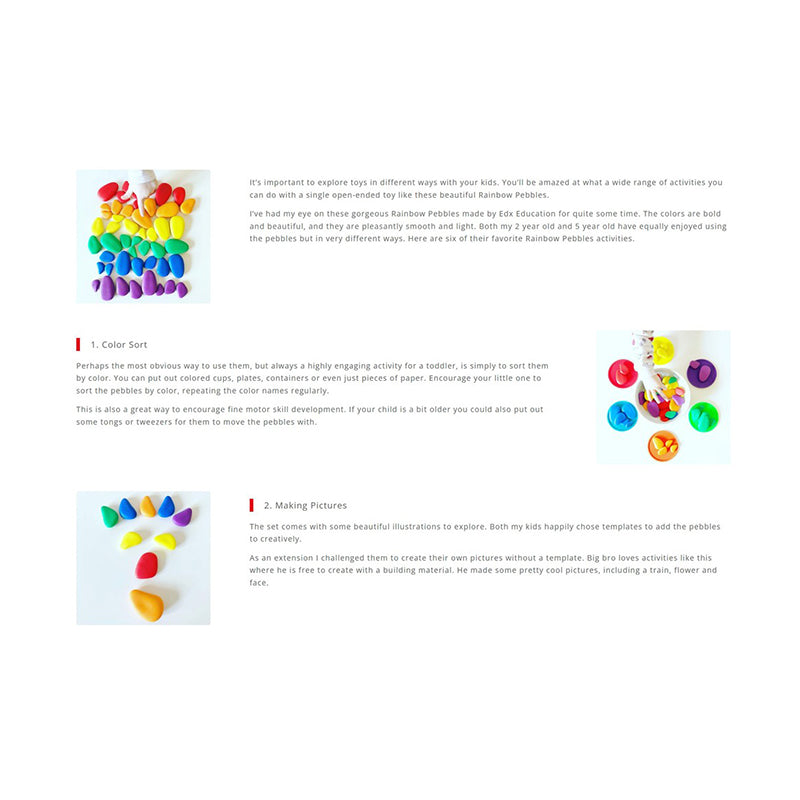NOZIG EDX Education Rainbow Pebbles