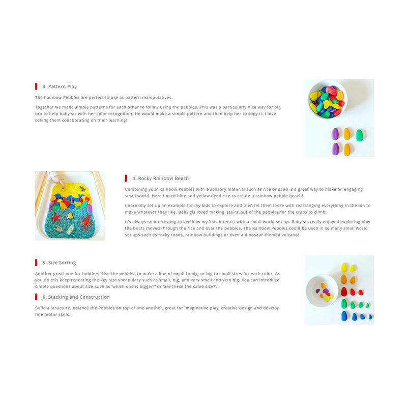 NOZIG EDX Education Rainbow Pebbles