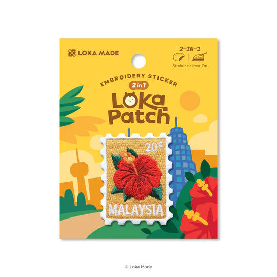 LOKAMADE Loka Patch Embroidery Sticker Malaysia Stamp