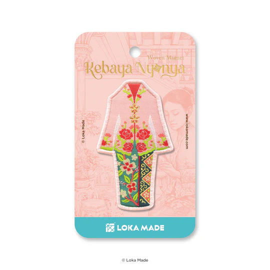 LOKAMADE Kebaya Nyonya Embroidery Magnet Sri Mawar