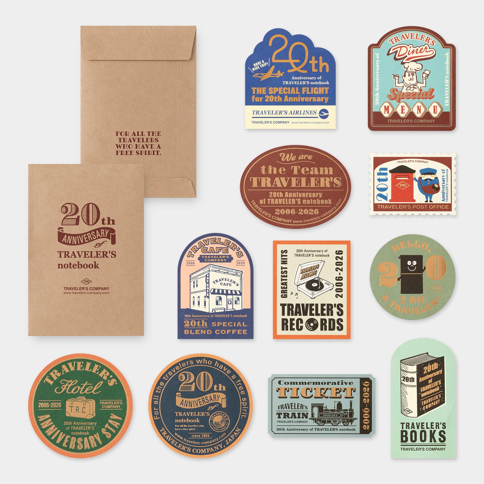 TRAVELERS NOTEBOOK 20th Anniversary Customization Set