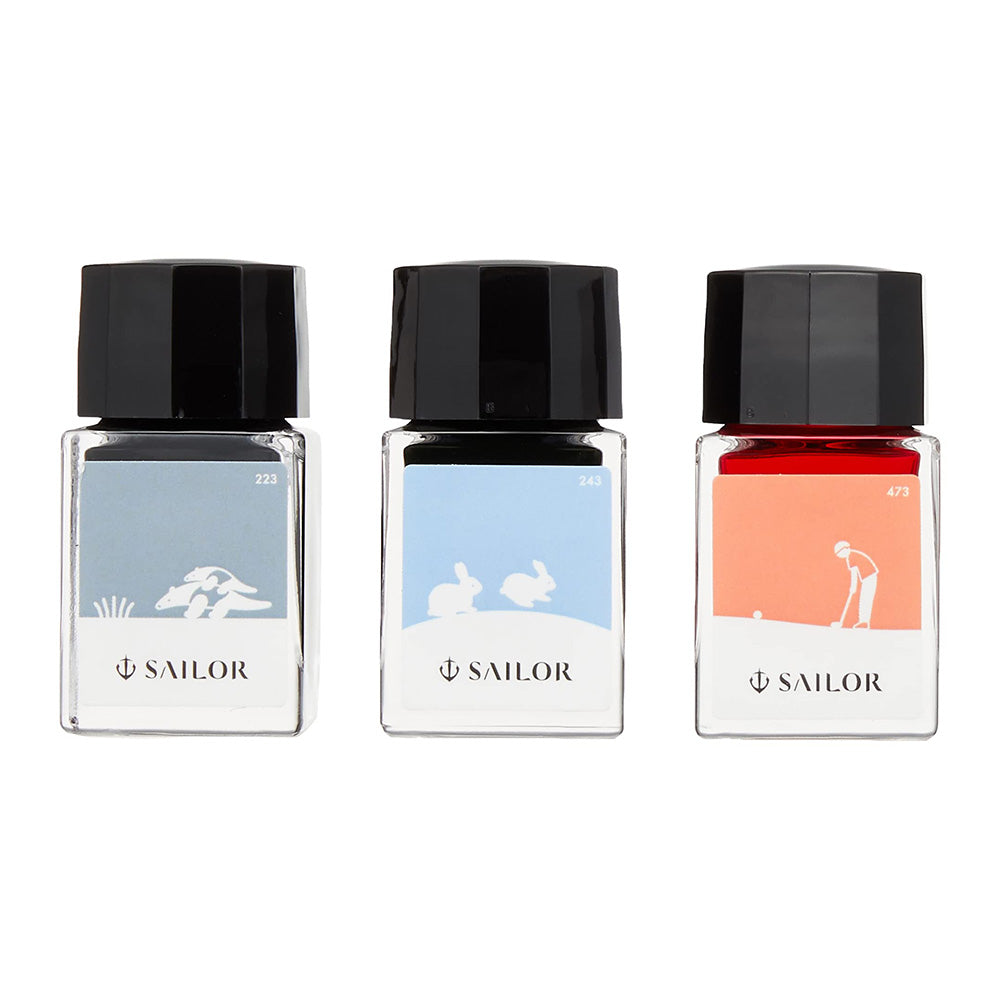 SAILOR Fountain Pen Ink 10ml 3 Colour Set Harappa